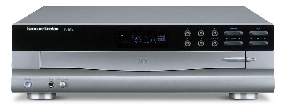 FL 8385 - Black - Front Loading 5-Disc CD Changer - Hero